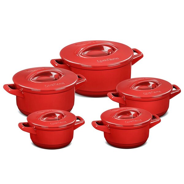 Conjunto De Panelas De Cerâmica Ceraflame 5 Peças Duo+ Casual