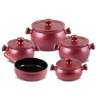 Conjunto De Panelas De Cerâmica Premiere+ Joy 5 Peças Rose Go