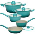 Conjunto De Panelas De Indução Antiaderente Cerâmica Miami Ve