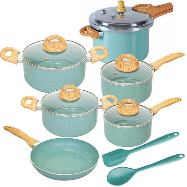 Conjunto De Panelas De Indução Com Panela De Pressão Ceramicl