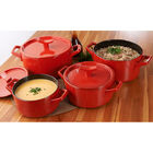 Conjunto De Panelas Electrolux Cerâmica 4 Peças Vermelho Infi