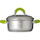 Conjunto De Panelas Em Inox E Silicone - 6 Peças - Euro Home