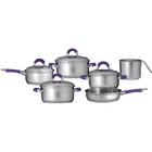 Conjunto De Panelas Em Inox E Silicone - 6 Peças - Euro Home