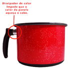Conjunto de Panelas Esmaltadas, Caneco e Frigideira Vermelho