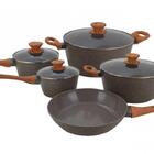 Conjunto De Panelas Fundo Triplo Indução Cerâmica 5 Pçs Mimo