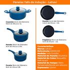 Conjunto De Panelas Indução Revestimento Cerâmica Yafo Azul 5