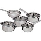 Conjunto De Panelas Inox Com Tampa De Vidro - 5 Peças - Richw