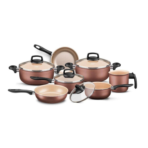 Conjunto De Panelas Mta 7 Peças Antiaderente Supra