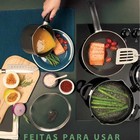 Conjunto De Panelas Rochedo Antiaderente Creative 5 Pç Blue L