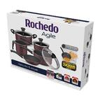 Conjunto De Panelas Rochedo New Agile Vermelho 5 Peças