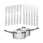 Conjunto De Panelas Solar 16cm 1,4l Com 48 Talheres De Mesa L