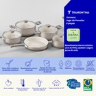 Conjunto de Panelas Tramontina Veronese de Cerâmica Antiaderente Bege 5 Peças