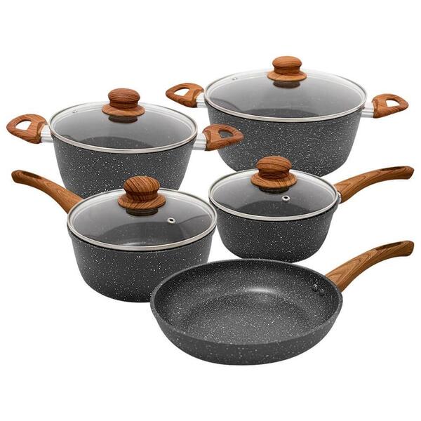 Conjunto De Panelas Viena Cinza 5 Peças Revestimento Cerâmica 4