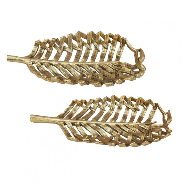 Conjunto De Pecas Decotativa De Resina Dourada - 2 Pcs G 29 0