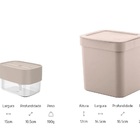 Conjunto De Pia Lixeira 2,5l E Dispenser Detergente Trium Ou