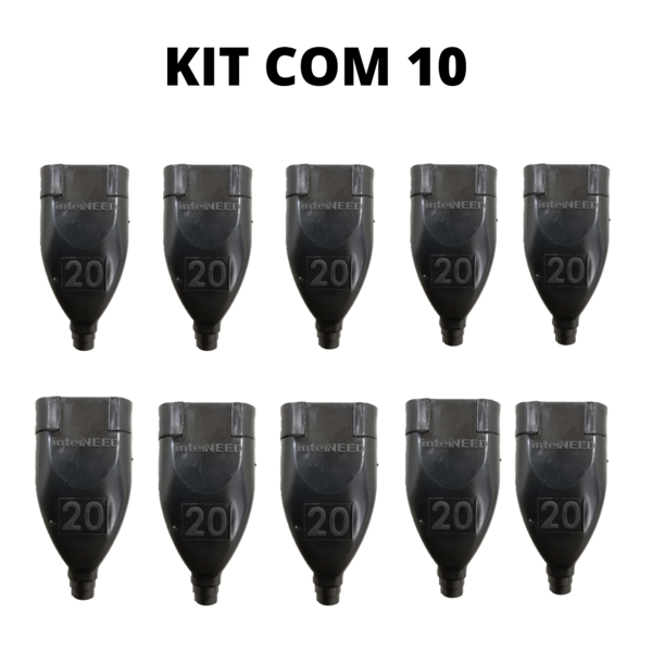 Conjunto De Plugue Femea Preto Com 10 Peças Modelo Biamp