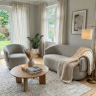 Conjunto De Poltrona + Namoradeira Decorativa Sala Estar Orgâ