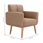 Conjunto De Poltrona E Puff Decorativos Miller Boucle Marrom