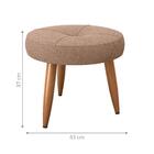 Conjunto De Poltrona E Puff Decorativos Miller Boucle Marrom