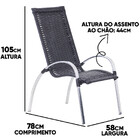 Conjunto De Poltrona Em Alumínio Para Área Varanda, Piscina,