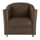 Conjunto De Poltronas Classicas Whati Sintetico Marrom