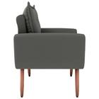 Conjunto De Poltronas Decorativas Atlas Suede Cinza