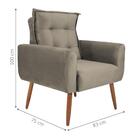 Conjunto De Poltronas Decorativas Atlas Veludo Cappuccino