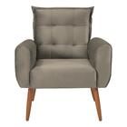 Conjunto De Poltronas Decorativas Atlas Veludo Cappuccino