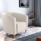 Conjunto De Poltronas Decorativas Chase Boucle Bege