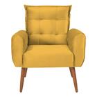 Conjunto De Poltronas Decorativas Lily Veludo Amarelo