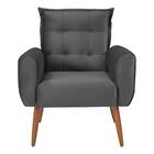 Conjunto De Poltronas Decorativas Lily Veludo Cinza