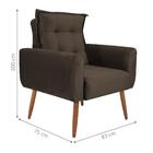 Conjunto De Poltronas Decorativas Lily Veludo Marrom