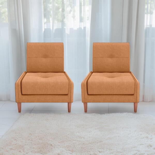 Conjunto De Poltronas Decorativas Mia Boucle Mostarda