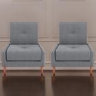 Conjunto De Poltronas Decorativas Sitka Boucle Cinza