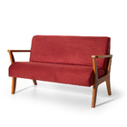 Conjunto De Poltronas Estofadas Em Madeira Maciça Cléo Bordô