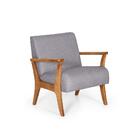 Conjunto De Poltronas Estofadas Para Sala Em Madeira Maciça C