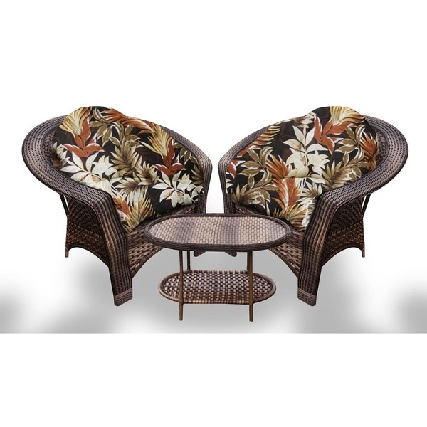 Conjunto De Poltronas Fibra Sintética 19 - 2 Poltronas + 1 Me