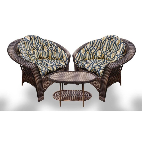 Conjunto De Poltronas Fibra Sintética 19 - 2 Poltronas + 1 Me