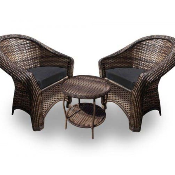 Conjunto De Poltronas Fibra Sintética Bali - 2 Poltronas + 1