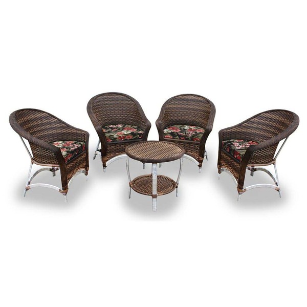 Conjunto De Poltronas Fibra Sintética Bali Alumínio - 4 Poltr