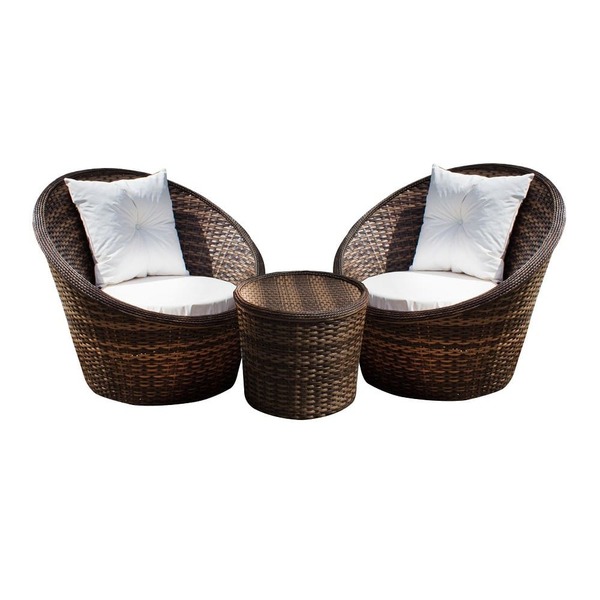 Conjunto De Poltronas Fibra Sintética Bola - 2 Poltronas + 1