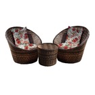 Conjunto De Poltronas Fibra Sintética Bola - 2 Poltronas + 1