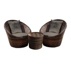 Conjunto De Poltronas Fibra Sintética Bola - 2 Poltronas + 1