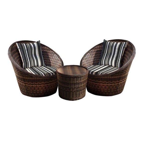 Conjunto De Poltronas Fibra Sintética Bola - 2 Poltronas + 1