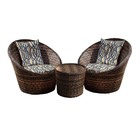 Conjunto De Poltronas Fibra Sintética Bola - 2 Poltronas + 1