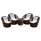 Conjunto De Poltronas Fibra Sintética Bola - 4 Poltronas + 1