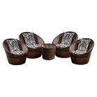 Conjunto De Poltronas Fibra Sintética Bola - 4 Poltronas + 1