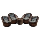 Conjunto De Poltronas Fibra Sintética Bola - 4 Poltronas + 1