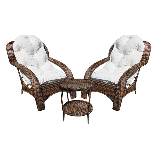 Conjunto De Poltronas Fibra Sintética Espreguiçadeira - 2 Pol