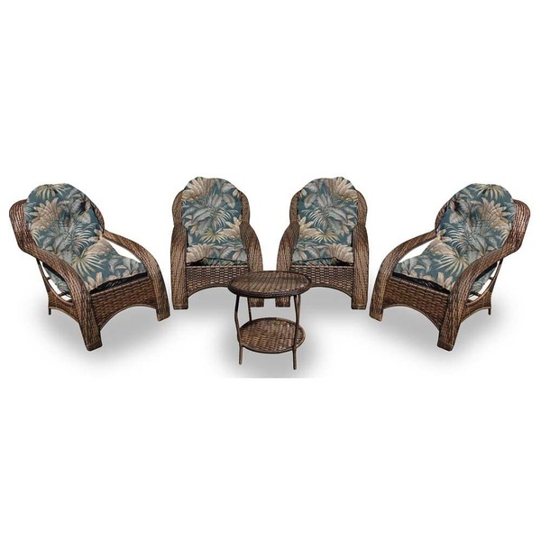 Conjunto De Poltronas Fibra Sintética Espreguiçadeira - 4 Pol